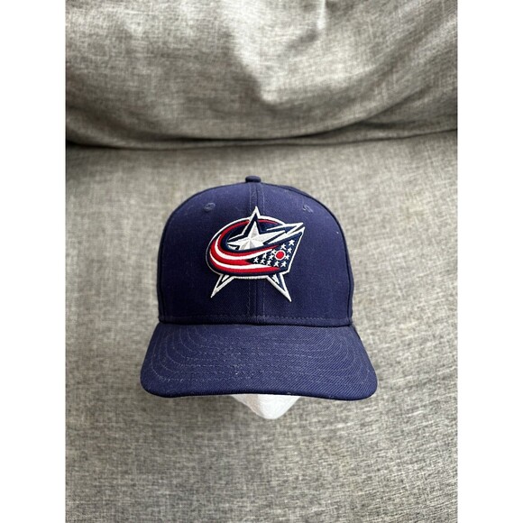 New Era Other - New Era Columbus Blue Jackets Hat CBJ Fitted Cap Men’s Size 7 1/8 Navy Cap